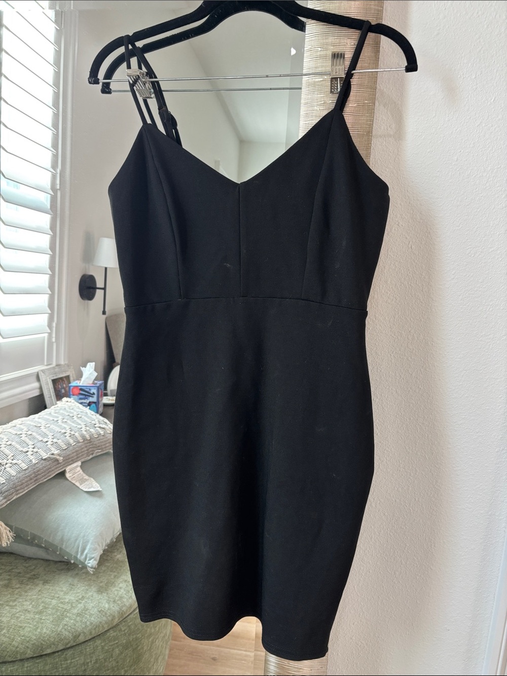 Lulu's Black Spaghetti Strap Mini Dress